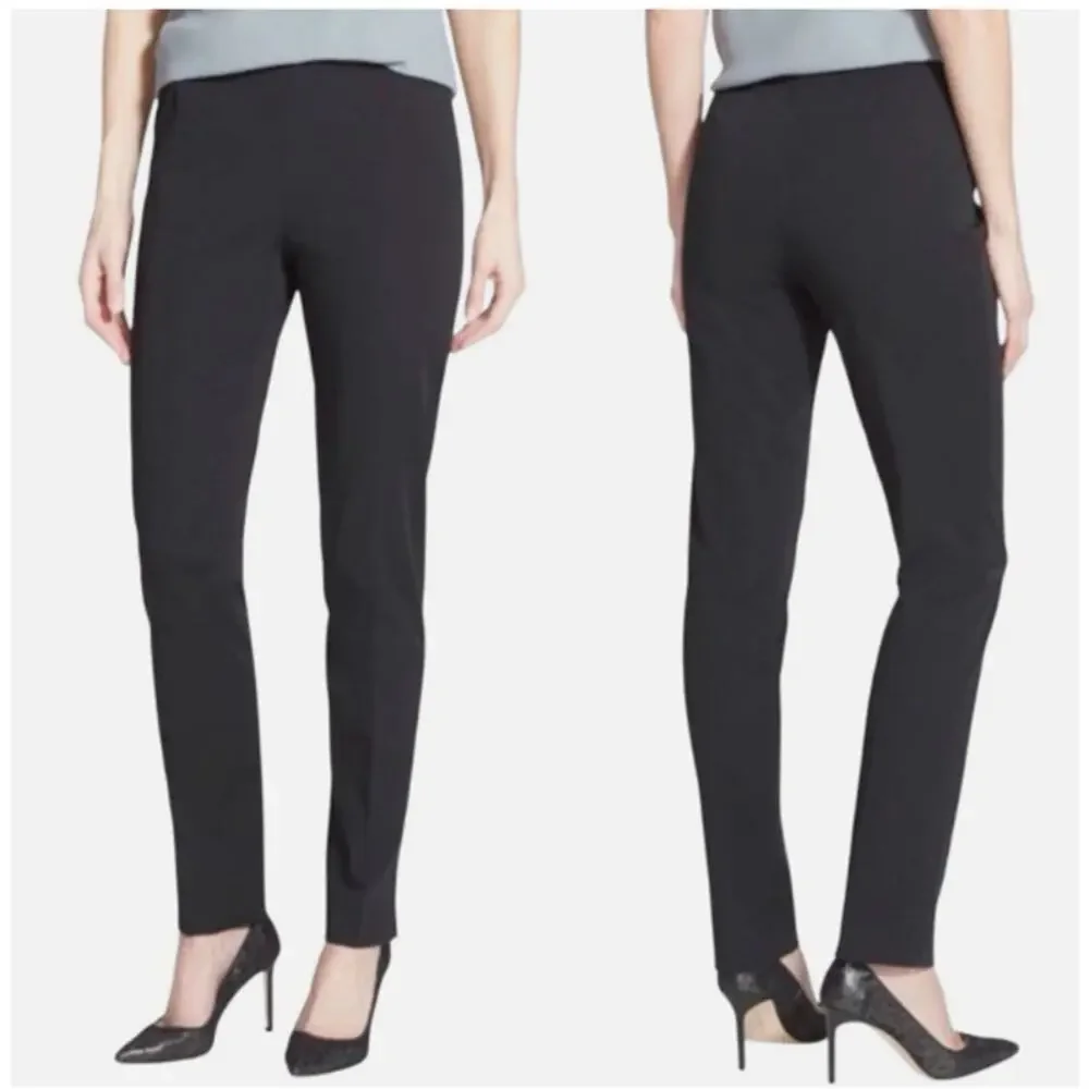 Lafayette 148‎ Womens Black Chrystie Pants Sz 10 Capsule Minimal Career Office